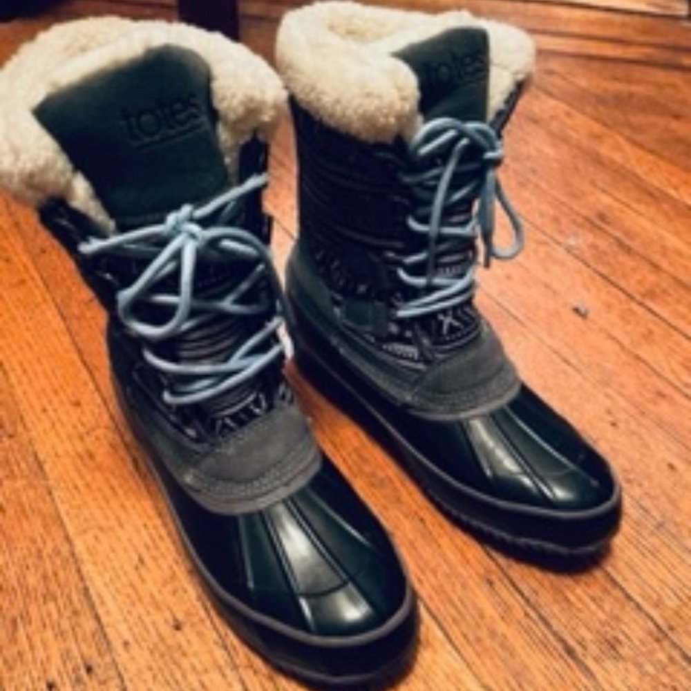 Totes Womens Waterproof Snow Boots  Size-9